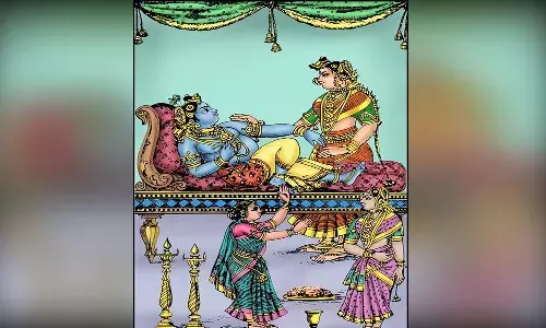 గోదా గోవింద గీతం : మణిరత్నదీప స్తంభ సంచయముల ధగధగల మధ్య