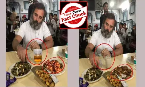 FactCheck : రాహుల్ గాంధీ మందు, నాన్ వెజ్ తీసుకుంటున్నట్లు ఫోటోలు వైరల్..!