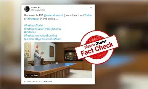 FactCheck : ప్రధాని నరేంద్ర మోదీ.. పఠాన్ ట్రైలర్ ను చూశారా..?
