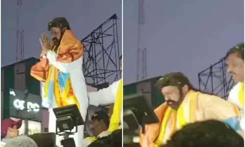 తృటిలో బాలకృష్ణకు తప్పిన ప్రమాదం