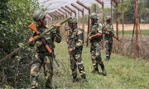 సరిహద్దులో డ్రోన్ కలకలం.. కాల్పులు జరిపి సోదాలు చేయగా..