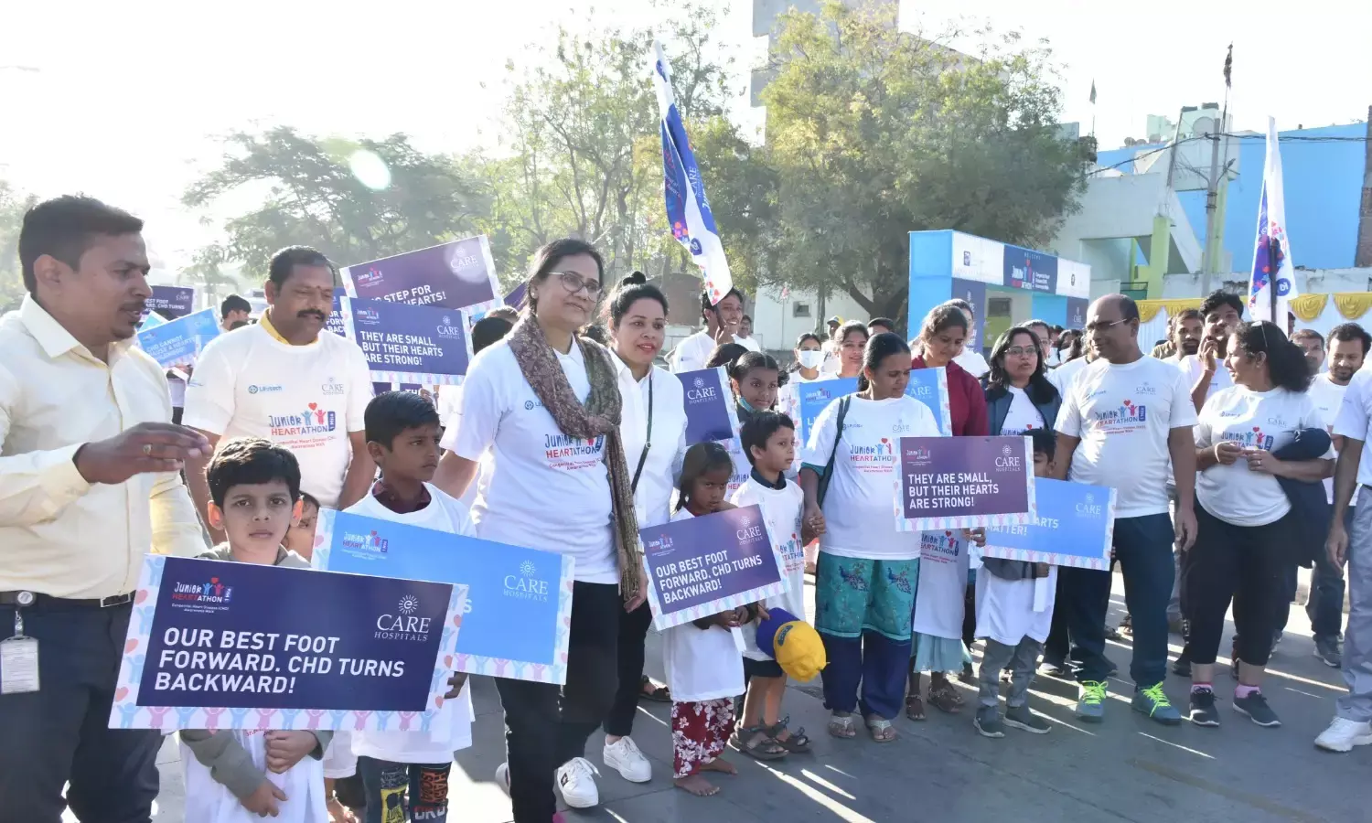 చిన్నపిల్లల్లో గుండె జబ్బుల నివారణ పై కేర్ హాస్పిటల్స్ ఆధ్వర్యంలో వాకథాన్‌