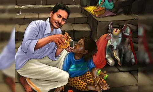 శివుడి వేషంలోని చిన్నారికి పాలు తాగిస్తున్న సీఎం జగన్‌.. పోస్టర్‌పై బీజేపీ విమర్శలు