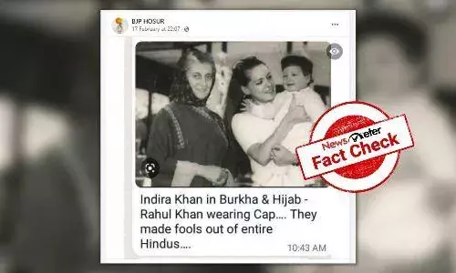 FactCheck : ఇందిరా గాంధీ బుర్ఖా ధరించారా..?