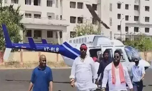 marriage Helicopter,Khairatabad Man Booked Helicopter,