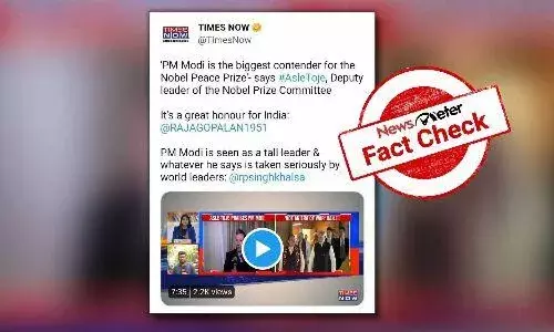 FactCheck : ప్రధాని మోదీ నోబెల్ శాంతి బహుమతి రేసులో ఉన్నారా..?