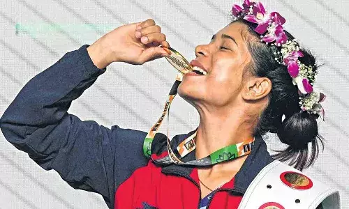 CM KCR, Nikhat Zareen,World Boxing Championship