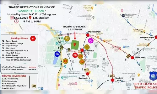 Hyderabad, Traffic advisory, CM KCR, Iftar