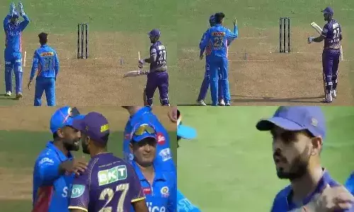 కేకేఆర్ కెప్టెన్ నితీష్ రాణాతో ముంబై బౌలర్ గొడవ.. వాంఖడేలో వేడెక్కిన వాతావరణం
