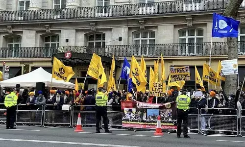 London, NIA, Khalistan protests , Indian High Commission
