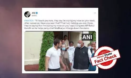 FactCheck : రాహుల్ గాంధీ మల్లిఖార్జున్ ఖర్గేతో అలా ప్రవర్తించలేదు.