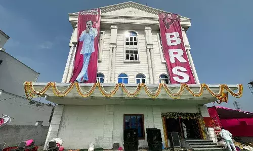 KCR , BRS Bhawan, Delhi