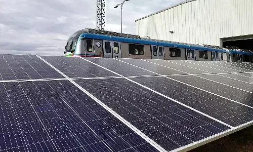 Rooftop solar power plants, Hyderabad, metro stations