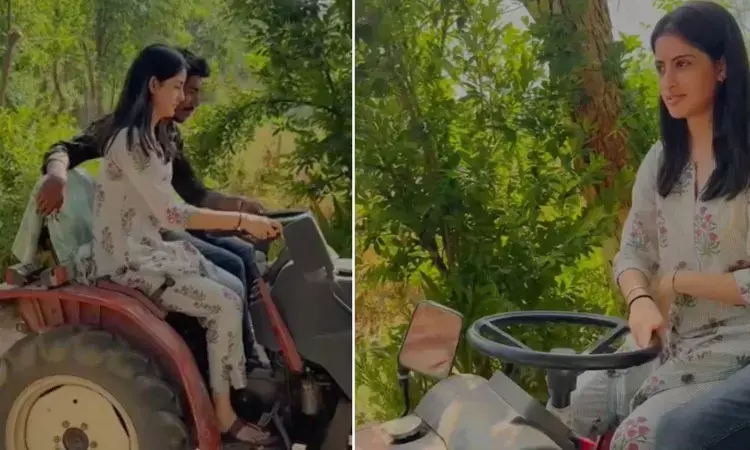 ట్రాక్టర్ నడిపిన అమితాబ్ బచ్చన్ మనవరాలు.. వీడియో వైర‌ల్‌.!