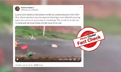 FactCheck : కర్ణాటకకు చెందిన వీడియోను బైపార్జోయ్ తుఫానుకు లింక్
