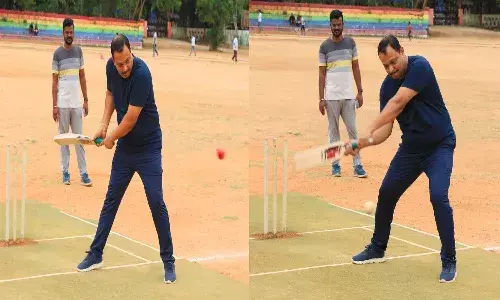 స‌చిన్ స్టైల్లో బ్యాటింగ్ చేసిన ఎస్పీ..!