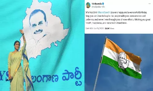 YSRTP, Congress, Sharmila, Rahul Gandhi Birthday