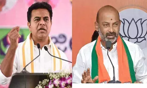 BJP, Bandi Sanjay, KTR, Delhi Tour