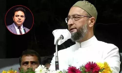 ఢిల్లీ టూర్లో ఉన్న కేటీఆర్కు ఆ విషయాన్ని గుర్తుచేసిన అసదుద్దీన్ ఓవైసీ