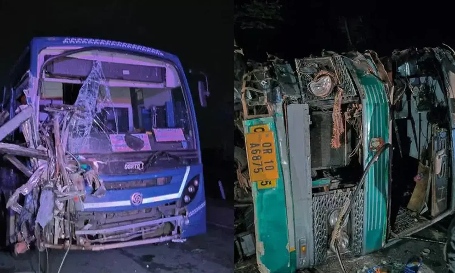 Odisha Accident, bus collision,  Ganjam District