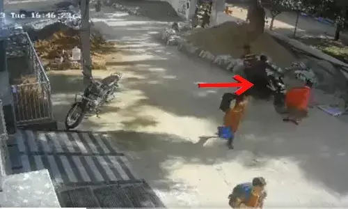 Road accident, Shadnagar, biker hit a student, Crime news