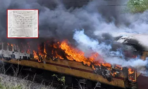 Falaknuma Train, Fire, CPRO Rakesh, threatening letter,