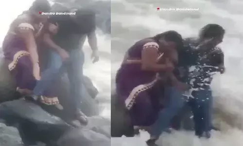 Mumbai, beach, Woman Dead, Viral Video,