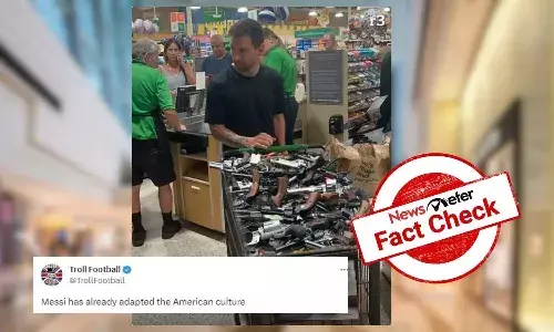 FactCheck : ప్రముఖ ఫుట్ బాల్ ప్లేయర్ మెస్సీ గన్స్ ను షాపింగ్ చేశాడా?