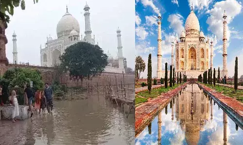 Flood threat,  Taj Mahal, Yamuna River,
