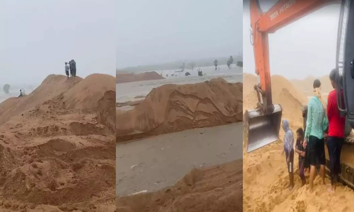 10 people trapped, flood, Pedpadalli, rescue,