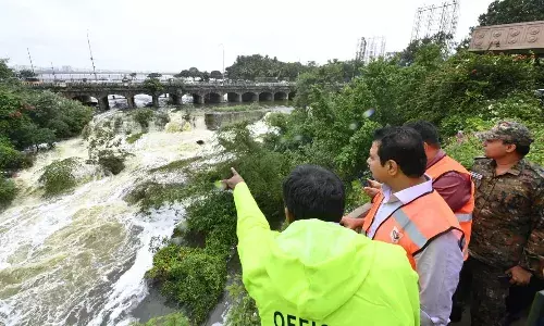 Hyderabad, Moosi river, Flood, Musarambagh bridge