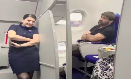 Dhoni, Sleep, Flight, Viral Video, Air Hostess,