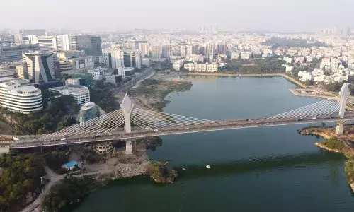 Inter student, cable bridge, Durgam Cheruvu lake, Hyderabad