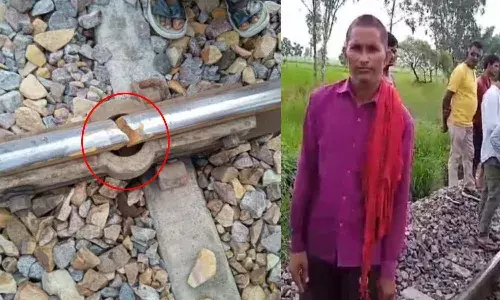 Uttar Pradesh, Train Track Break, Farmer, Alert, loco pilot,