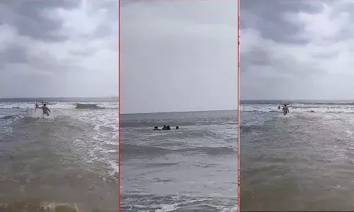 Bapatla district, AP police, Seabreeze Beach, sea