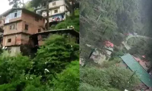 Houses collapse, landslide, Shimla, Himachalpradesh