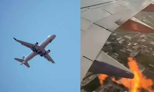 Flight, fire,  emergency landing, texas,