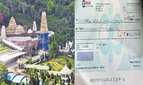 Simhachalam Temple, Fake Cheque, Rs.100 Crore,
