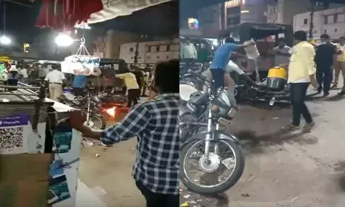 Warangal, Drunk and drive,  bike fire,