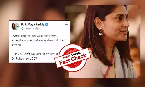 FactCheck, Actress Divya Spandana, Fake news, NewsMeterFactCheck