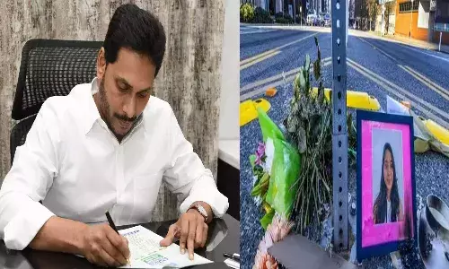 CM Jagan, Letter, Jahnavi Death, US, Central Govt,