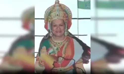 Sonia Gandhi, Telangana posters, BJP, Congress