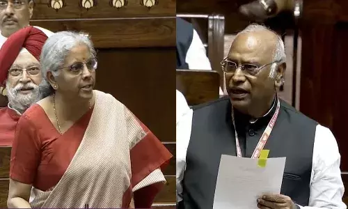 రాజ్యసభలో ఖర్గే- నిర్మలా సీతారామన్ మధ్య వాడివేడి చర్చ