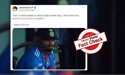 FactCheck : సచిన్ రికార్డును అందుకోకూడదని కోహ్లీకి రెస్ట్ ఇచ్చారని గిల్ క్రిస్ట్ చెప్పాడా?