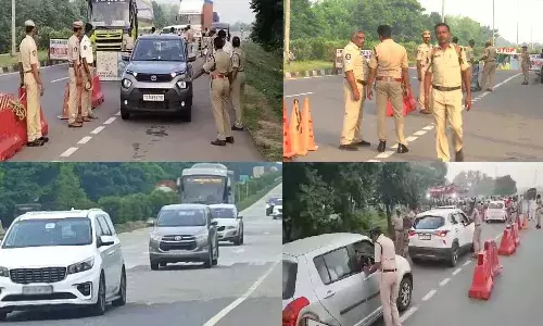 Andhra Telangana border, car rally, TDP, Chandrababu