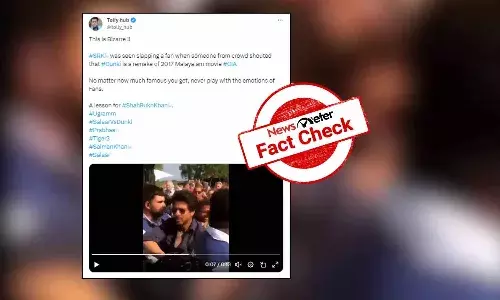 FactCheck : షారుఖ్ ఖాన్ ఓ వ్యక్తిని తోస్తున్న వీడియో డంకీ ప్రమోషన్స్ కు సంబంధించినది కాదు