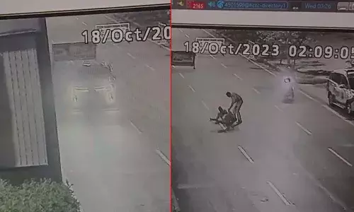 Hyderabad, Gopalapuram, constable injured, accident