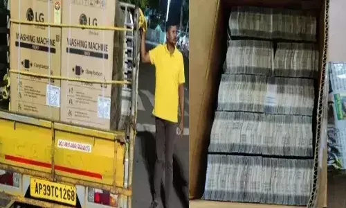 Vizag, police, money seized,  washing machine,