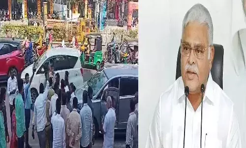 ap minister, ambati rambabu, khammam, tdp protest ,