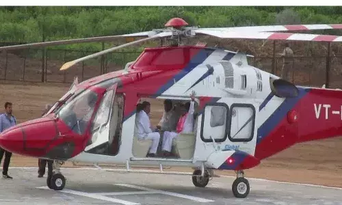Technical fault,  CM KCR, helicopter,